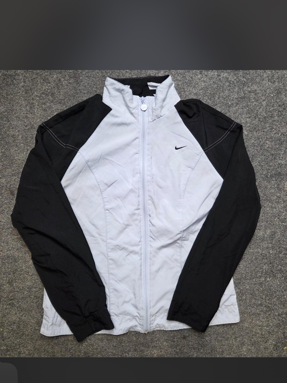 Nike Black & White Athletic Windbreaker Jacket